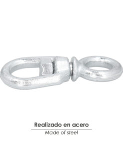 Grillete Giratorio Simple Acero 12 mm.