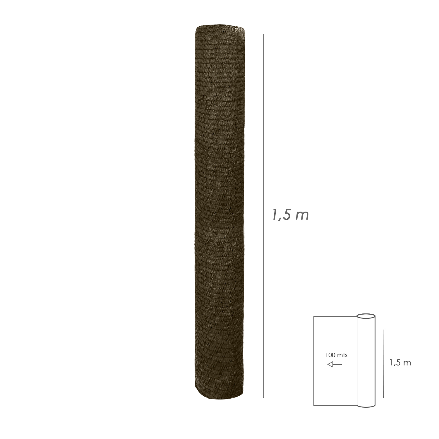 5 metros Marron Rollo 100 metros