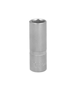 Llave Vaso 1/4" Hexagonal Larga 12 mm. Perfil de 6 caras. Acero Cromo Vanadio