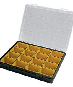 Organizador Plastico 16 Compartimentos Extraibles 242x188x37 mm. Caja Almacenaje