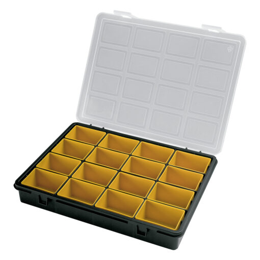 Organizador Plastico 16 Compartimentos Extraibles 242x188x37 mm. Caja Almacenaje