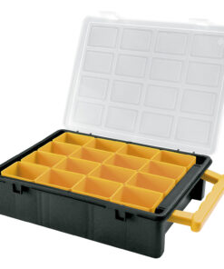 Maletin Organizador Plastico 16 Compartimentos Extraibles 242x188x60 mm. Caja Almacenaje