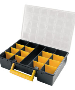 Maletin Organizador Plastico 17 Compartimentos Con Separadores Ajustables 360x252x64 mm.