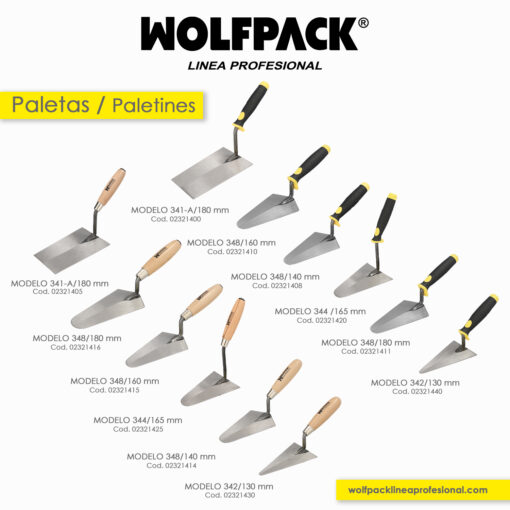 Paleta Wolfpack Mango Madera 341-A / 180 mm.