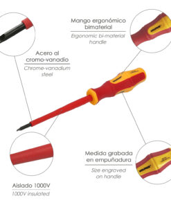 0 x 175 mm. Destornillador Seguridad Electricista