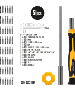 Juego Destornilladores Precision Con  51 Piezas Kit Reparación Herramientas Para Moviles Electronica