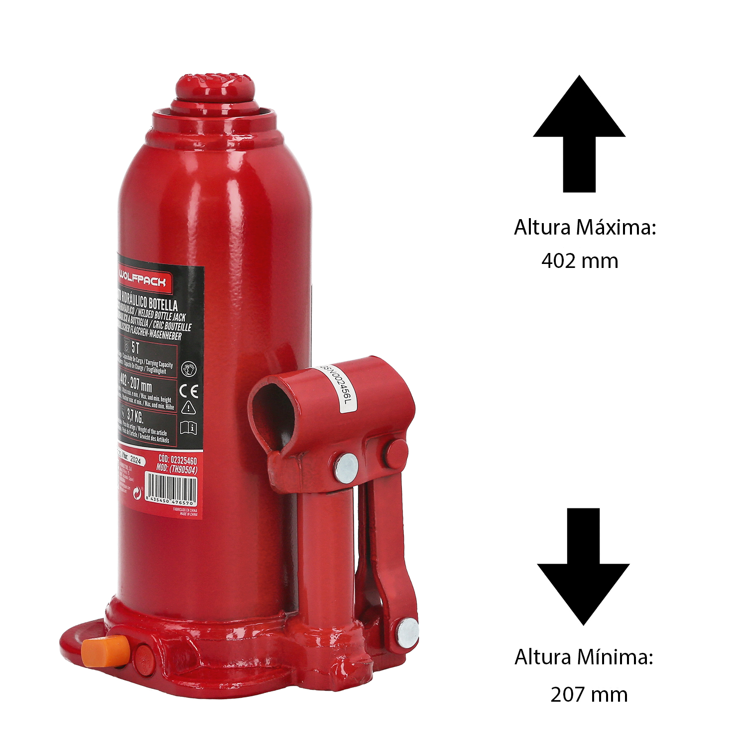 Gato Hidraulico Botella 5000 Kg.