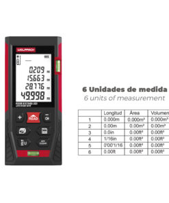 Medidor Laser 10 Funciones 50m Funciona Con 2 Pilas AAA (No Incluido)