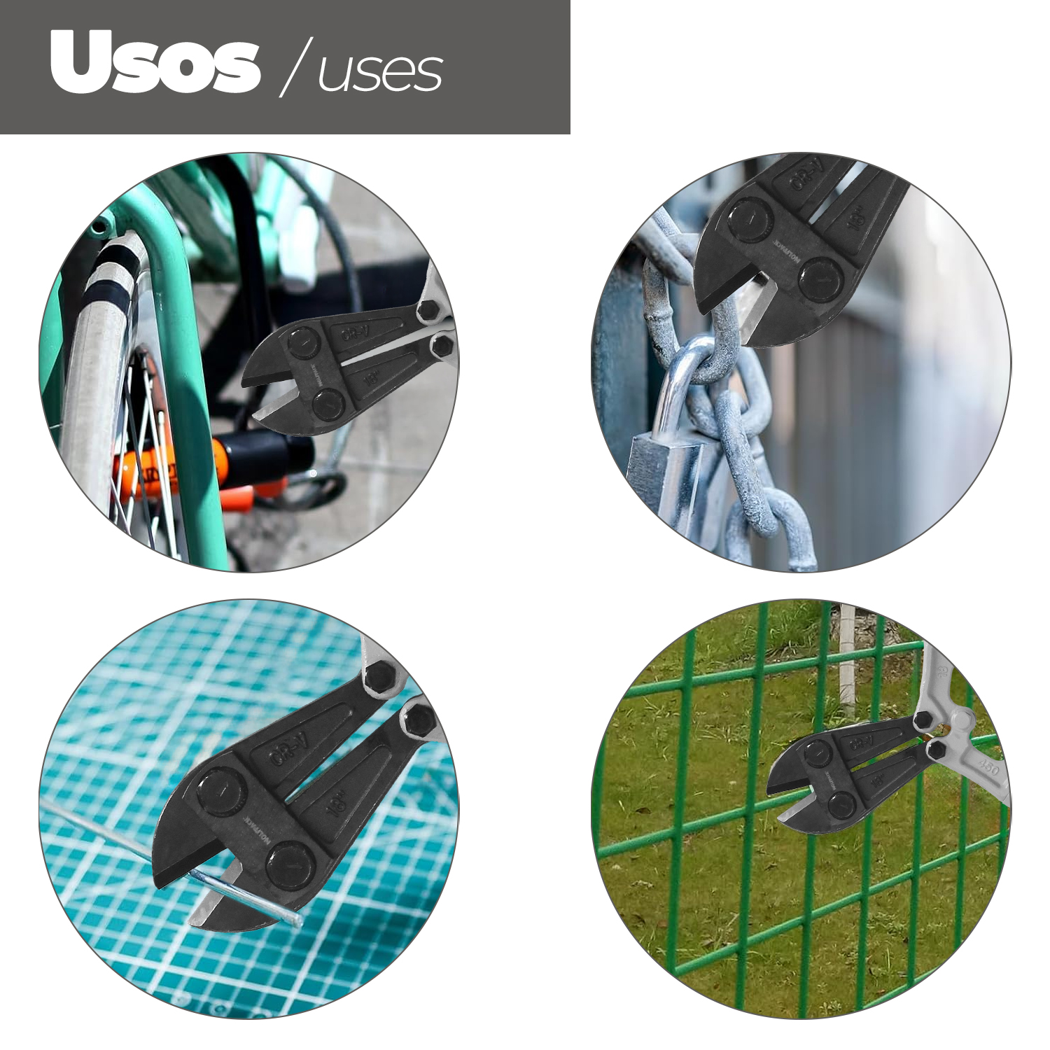 Cortarremaches 900 mm / 36" Hojas de Cromo Vanadio