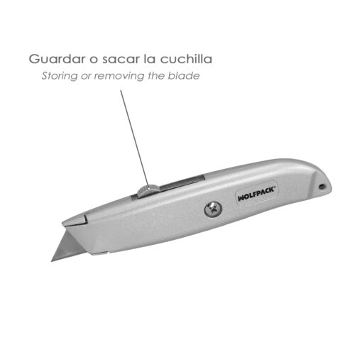 Cuchillo Hoja Trapezoidal Retráctil Acero Sk5