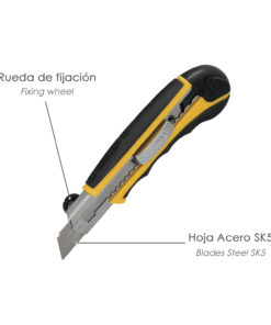 Cutter Profesional 18mm Con 8 Hojas Acero Sk5