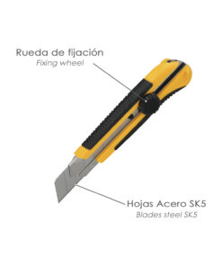 Cutter Ancho Profesional Hoja Acero Sk5 25mm.