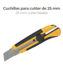 Hoja Cutter 25 mm. (Estuche 10 Piezas) Acero Sk5