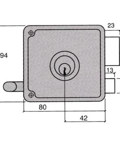 Cerradura Ucem 4125-hb/12/ Derecha