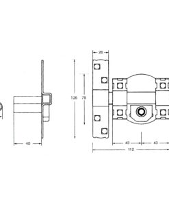 Cerrojo Fac Union Electrica 300-r/ 80n Derecha