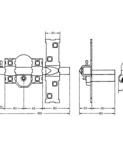 Cerrojo Fac 305-r/ 80-n/ Izquierda