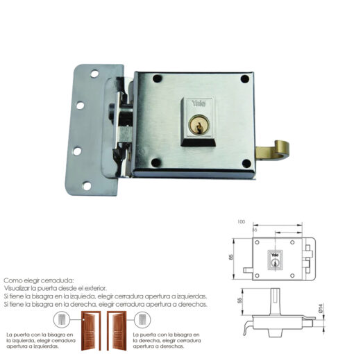 Cerradura Yale    6-10-hn/ Izquierda