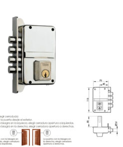 Cerradura Yale    8-0-hn/ Izquierda