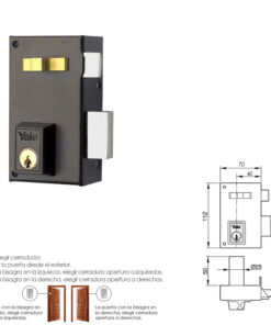 Cerradura Yale   56-a/hp/70/ Derecha