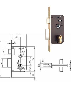 Cerradura Yale  600-hl/70x45