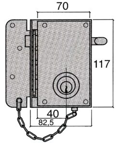 Cerradura Ucem 4500-hb/ Izquierda