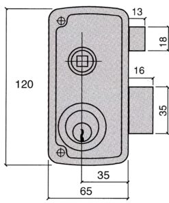 Cerradura Ucem 4056-b-hb/65/ Izquierda