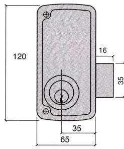 Cerradura Ucem 4056-c-hb/65/ Izquierda