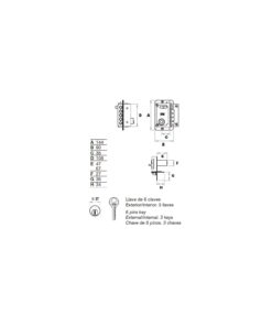 Cerradura Fac S 90 Pintada Izquierda Bombin 70