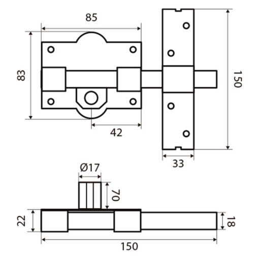 Cerrojo Fac 301-r/ 80-n      Bombillo 70