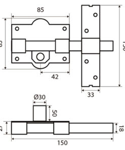 Cerrojo Seguridad Fac 946-RP/80 Serie UVE  Niquelado Antibumping