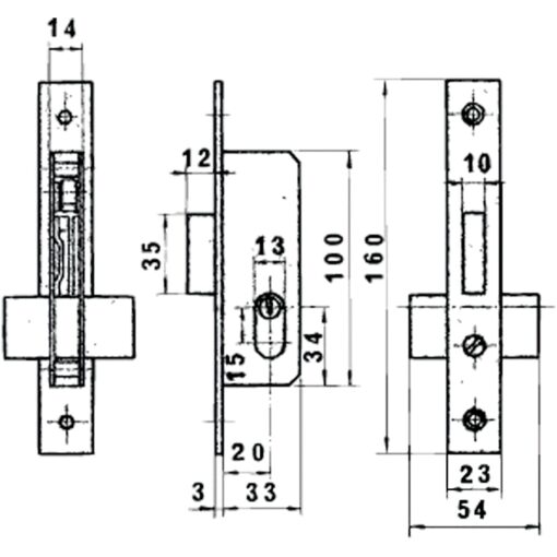 Cerradura Lince 5562n        Hn/20 mm.