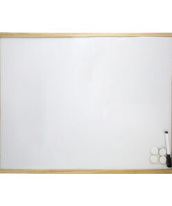 Pizarra Magnetica Blanca 45x60 cm. Con Rotulador y 4 Imánes