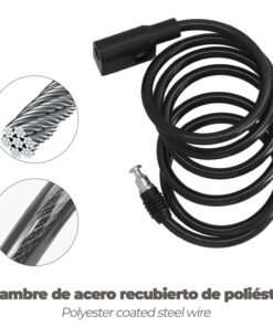 Cable Bicicleta Espiral Con Llave Ø 8 mm. x 150 cm.