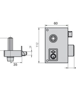 Cerradura Cvl 156b/60/he Derecha