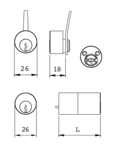 Cilindro Iseo F5  Para Cerradura 500