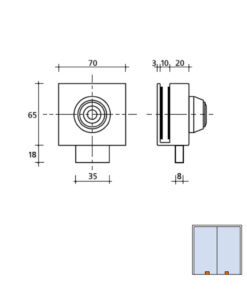 Cerradura Cbm 2003 Puerta Cristal Llave Tubular