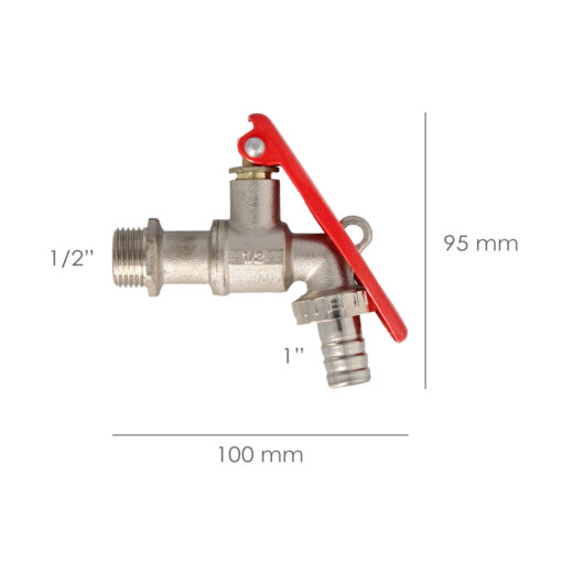 Grifo Esfera 1/2"  Con Sistema De Bloqueo Por Candado Grifo Jardin Exterior