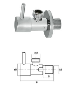 Llave De Escuadra Cerámica 1/2