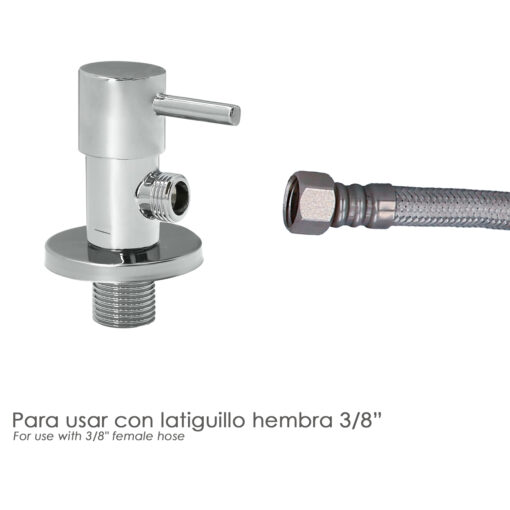 Llave De Escuadra Cerámica 1/2" - 3/8"