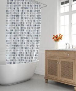 Cortina Ducha Matrix Azul 180x200 cm. Impermeable