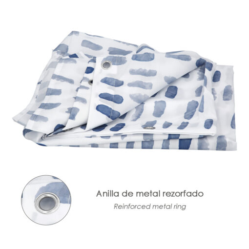 Cortina Ducha Matrix Azul 180x200 cm. Impermeable