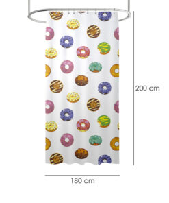 Cortina Ducha Donuts 180x200 cm. Impermeable