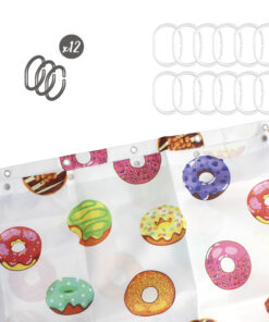 Cortina Ducha Donuts 180x200 cm. Impermeable