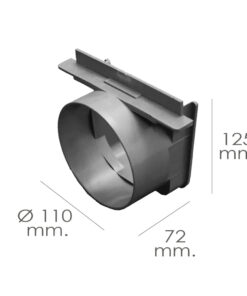 Tapa Para Canaleta Garaje Con Salida Ø 110 mm.