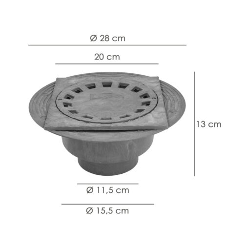 Caldereta Sifonica Pvc 200x200 / 90-110 Mm