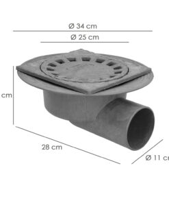 Caldereta Sifonica Pvc Horizontal 250x250/110mm