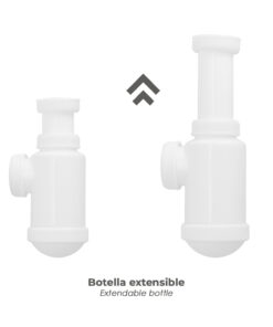 Sifon Botella Extensible  1 1/2  Tuerca Loca