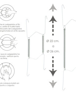 Cuelgaplatos Muelle Para platos de Ø 22 a 26 cm.