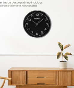 Reloj De Pared Ø 25 Cm Negro