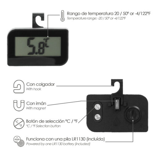 Termometro Frigorífico Congelador Resistente Al Agua